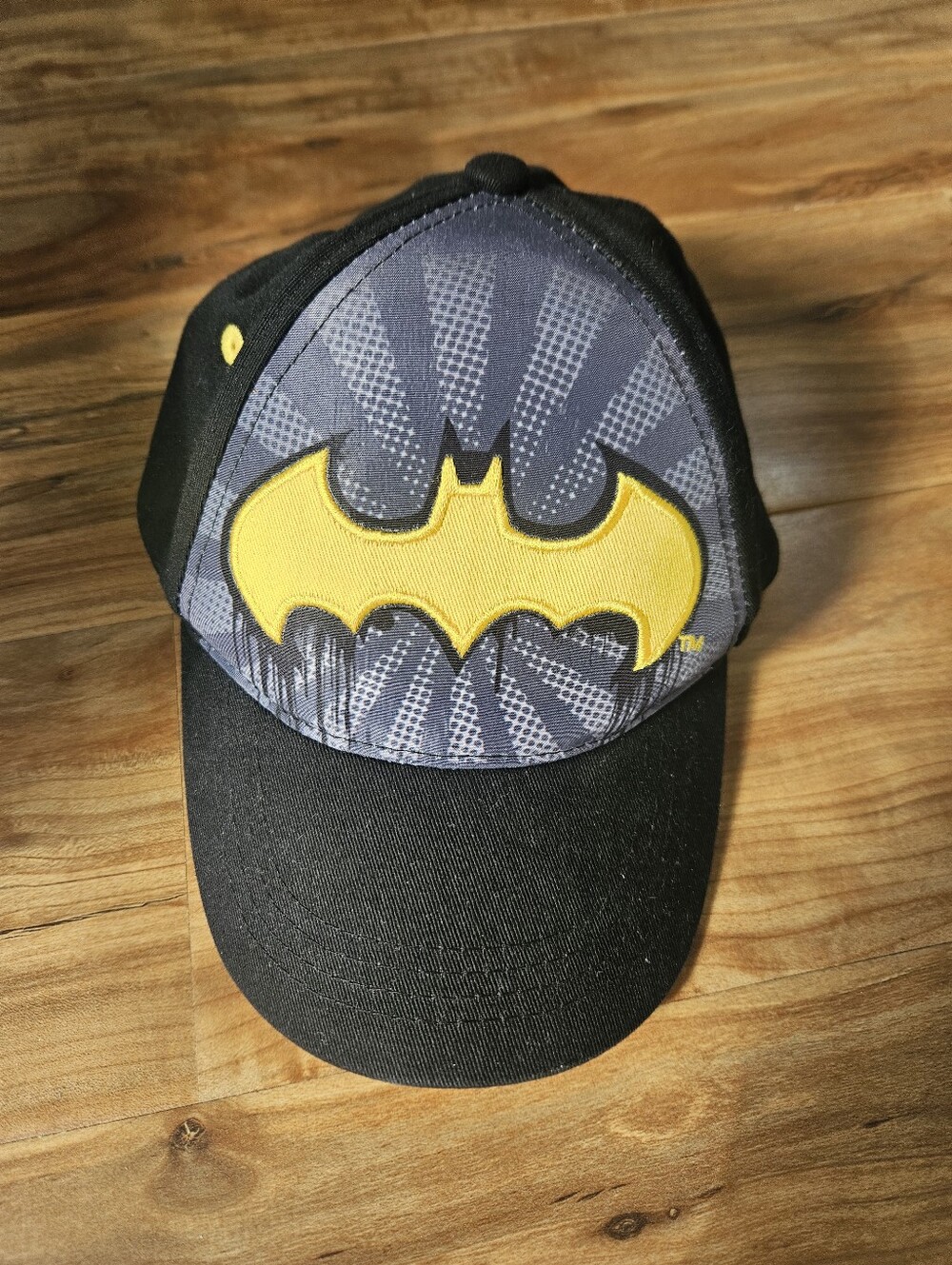Batman Kids Black and Yellow Logo Cap